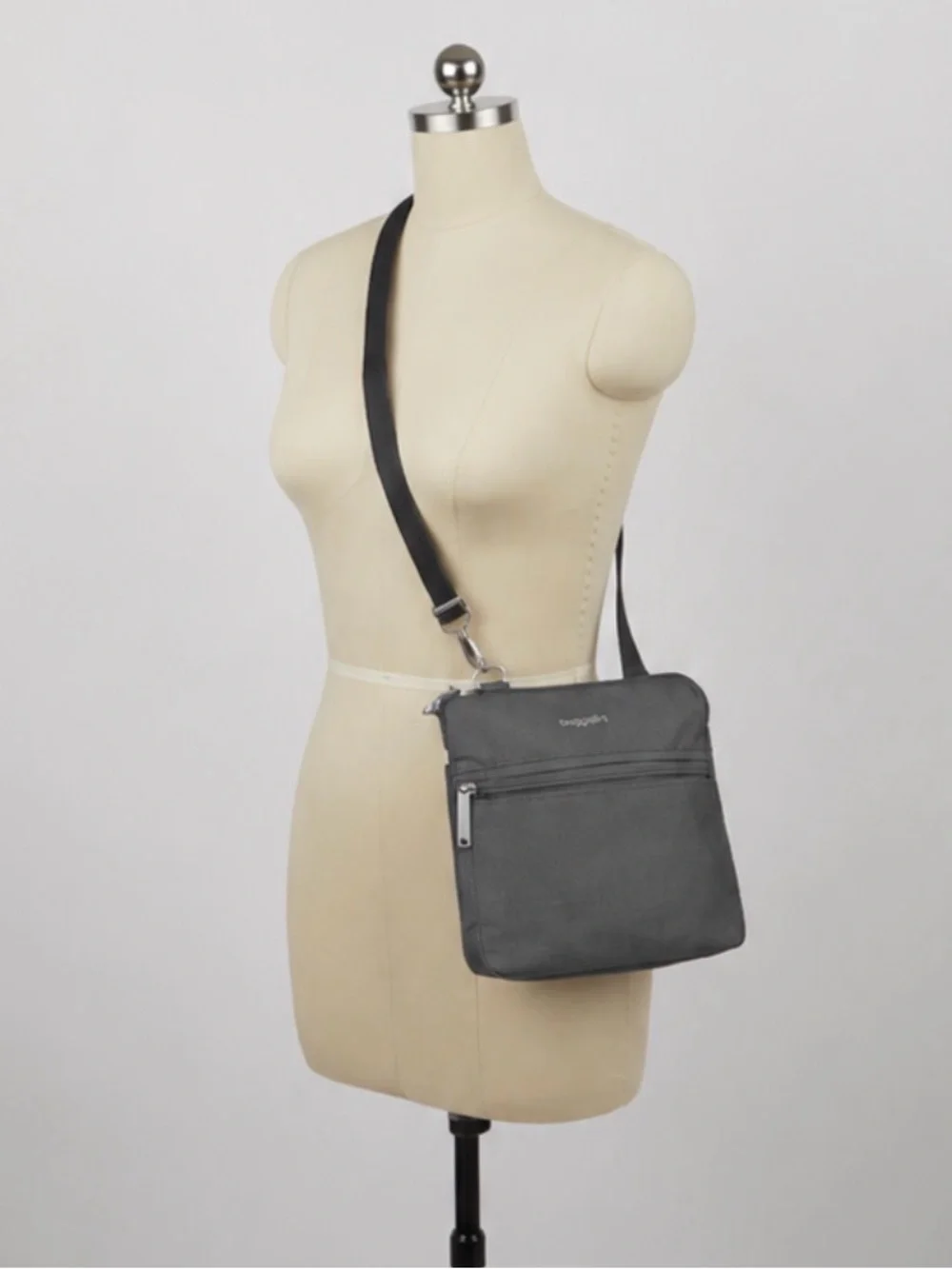 Baggallini anti theft crossbody bag dark grey EUC - Picture 2 of 8